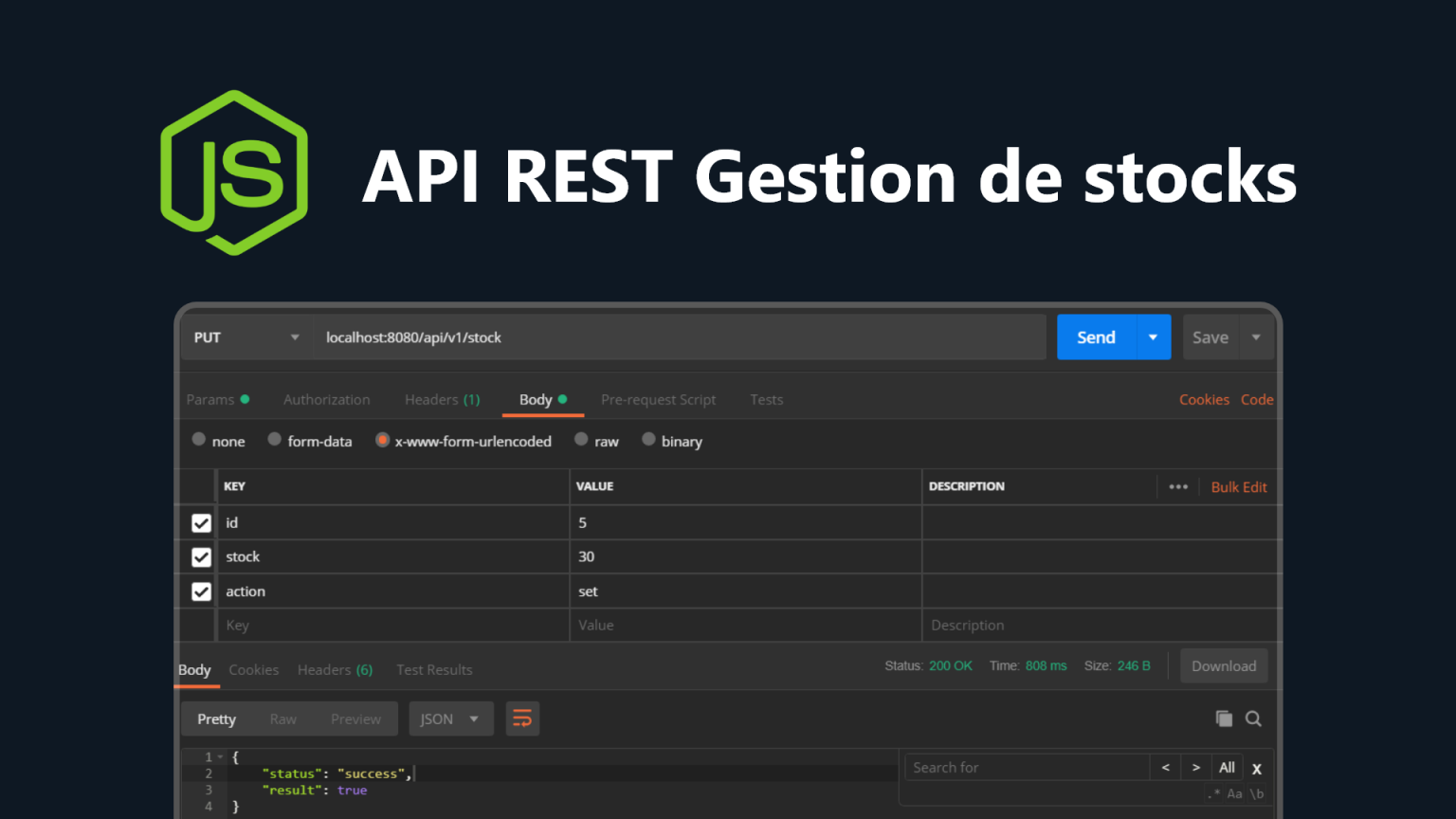 Créer une API REST de gestion des stocks & produits avec Node.js
